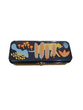 Now Designs Danica Studio EMPIRE Navy Beige Animal Print Pencil Case collectable